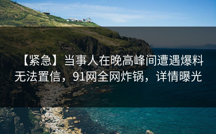 【紧急】当事人在晚高峰间遭遇爆料 无法置信，91网全网炸锅，详情曝光